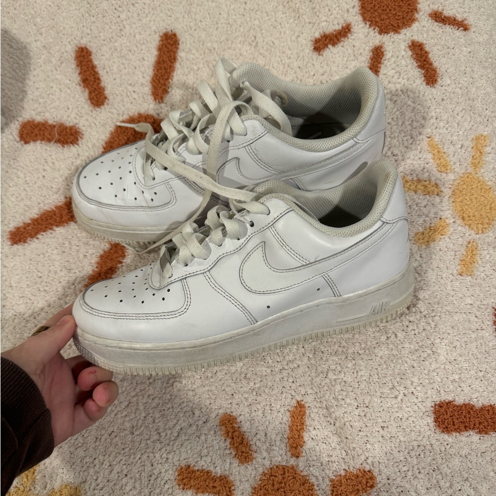 White Nike Air Force Ones - Picture 2 of 3
